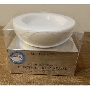 NEW Bath & Body Works Slatkin & Co. Electric Oil Warmer White Ceramic in Box